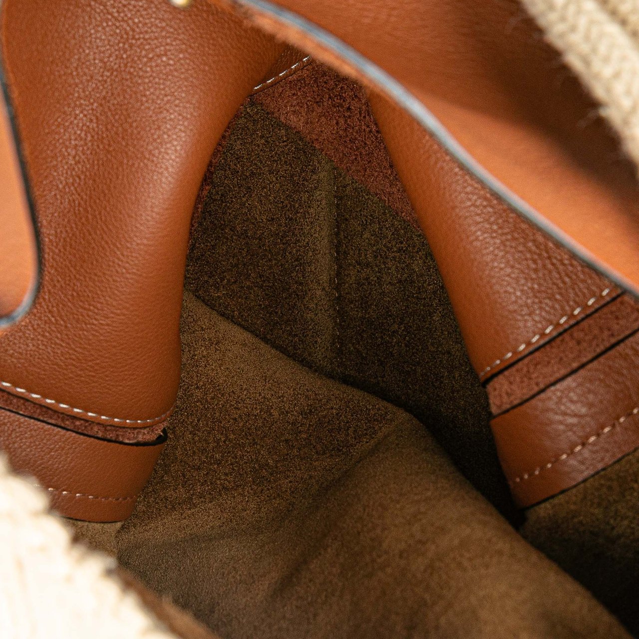 Loewe Knitted Shopper Backpack Bruin