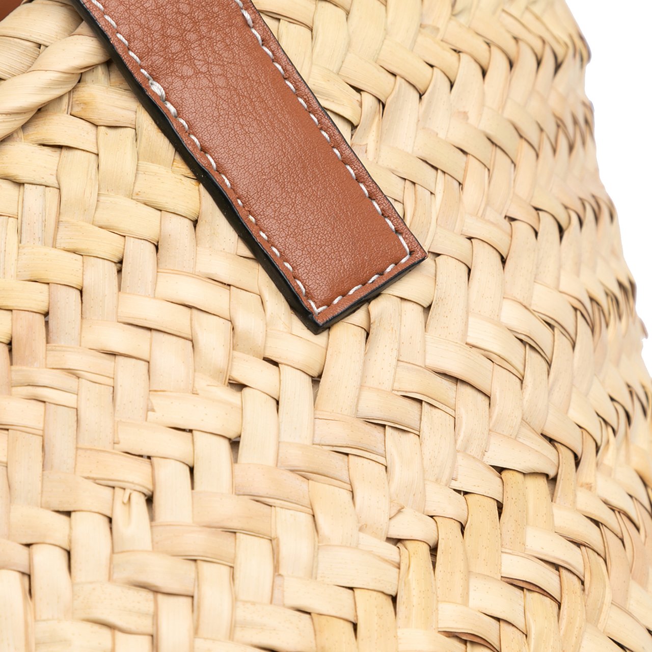 Loewe Mini Raffia Basket Tote Bruin