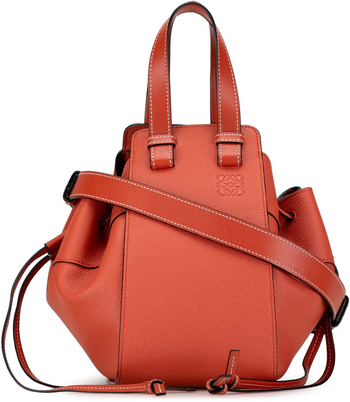 Loewe Small Leather Hammock Satchel Oranje