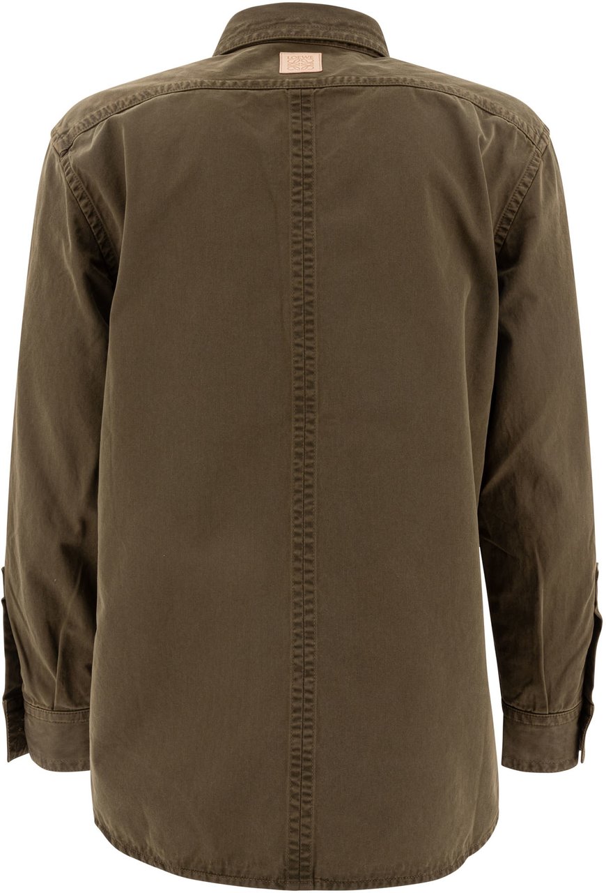 Loewe Cotton overshirt jacket Groen