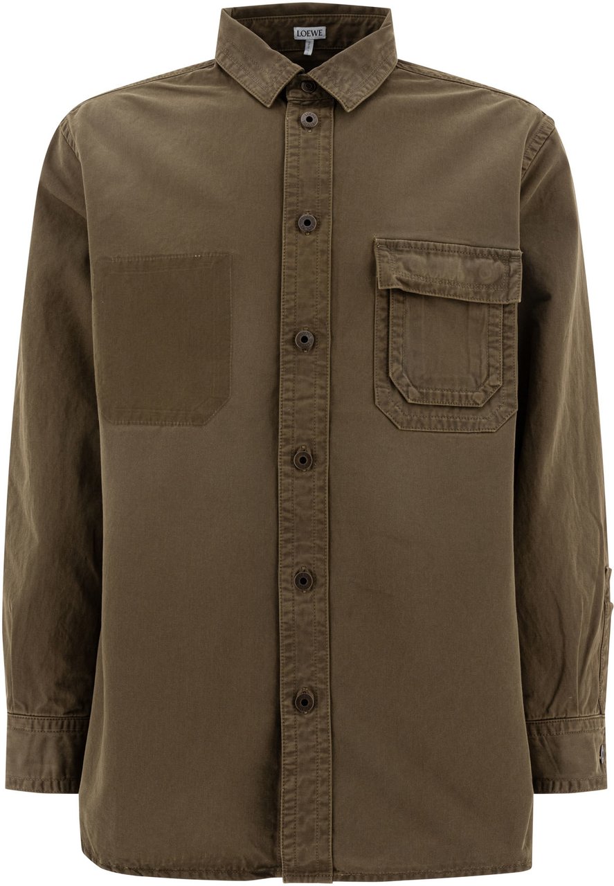 Loewe Cotton overshirt jacket Groen