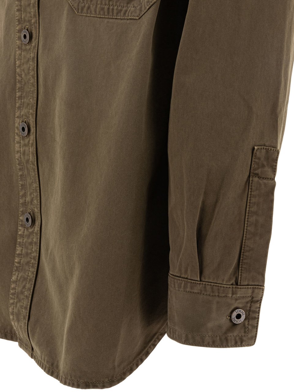 Loewe Cotton overshirt jacket Groen