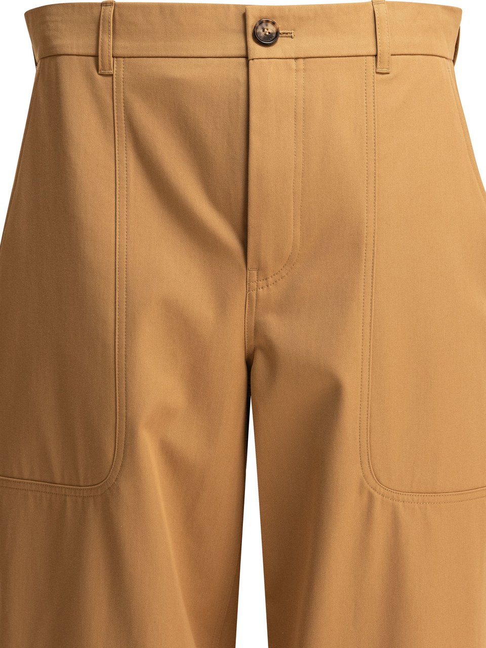 Loewe Cotton and silk cargo trousers Beige