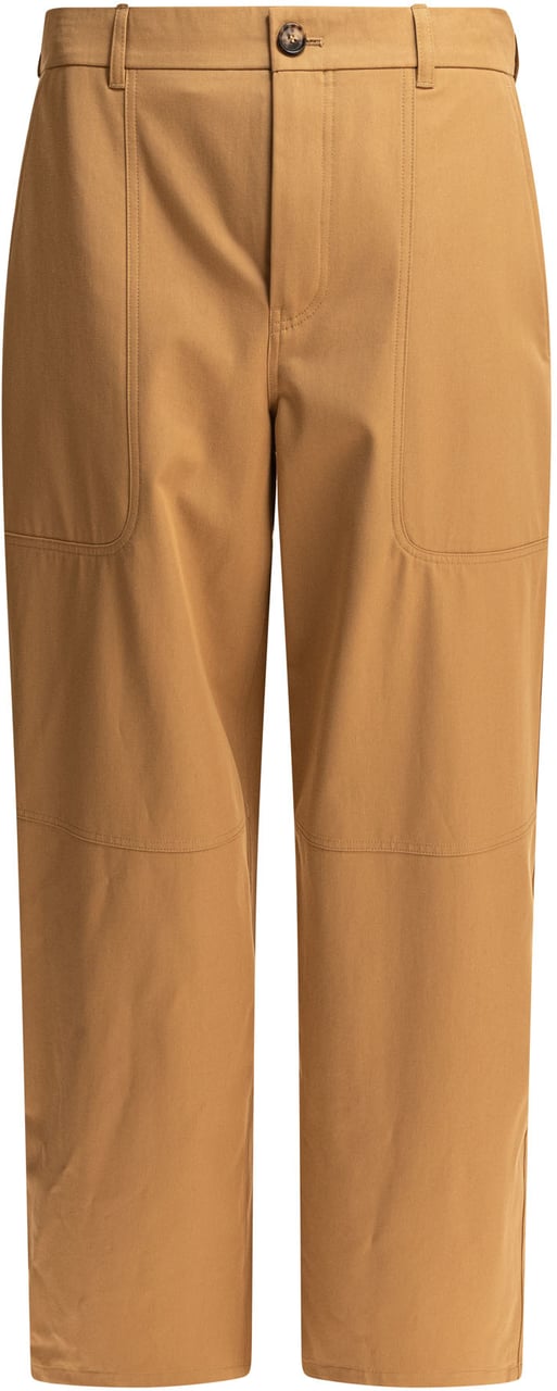 Loewe Cotton and silk cargo trousers Beige