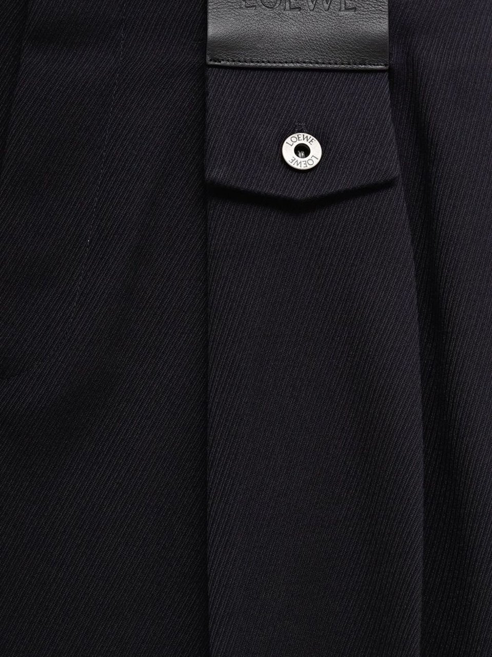Loewe Trousers Blue Zwart