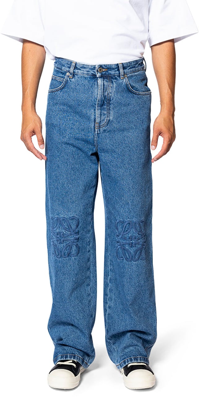 Loewe ANAGRAM BAGGY JEANS BLUE Blauw