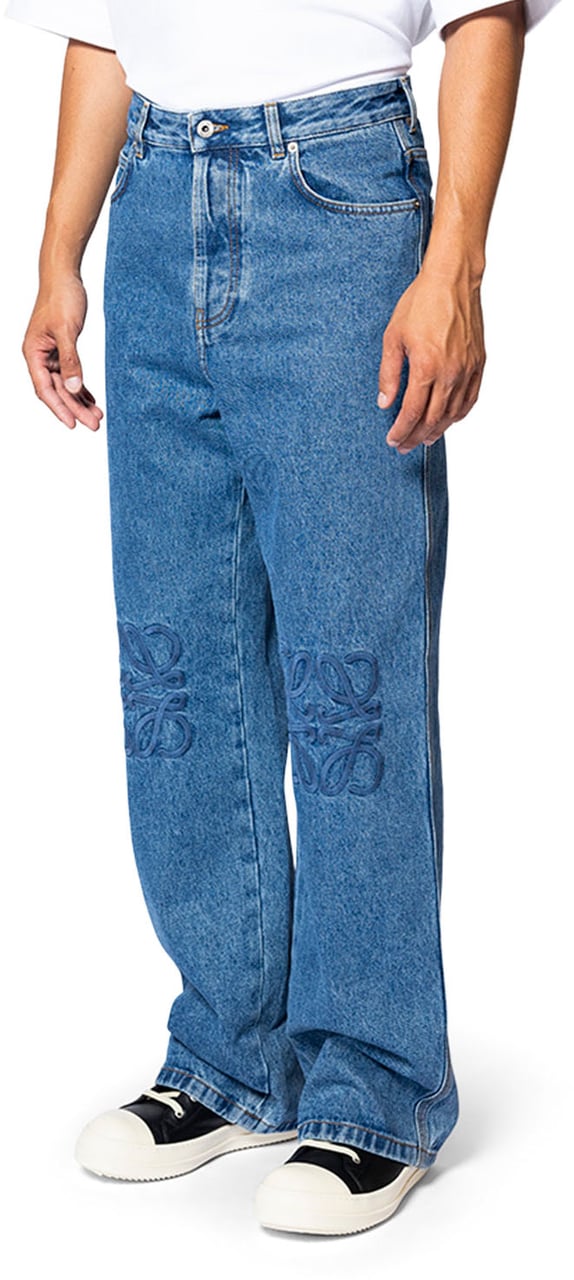Loewe ANAGRAM BAGGY JEANS BLUE Blauw