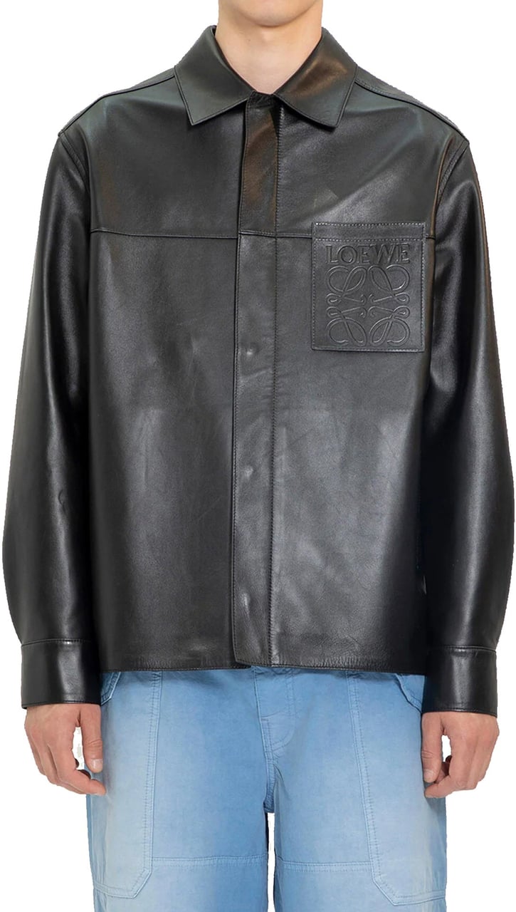 Loewe Loewe Leather Jacket Zwart