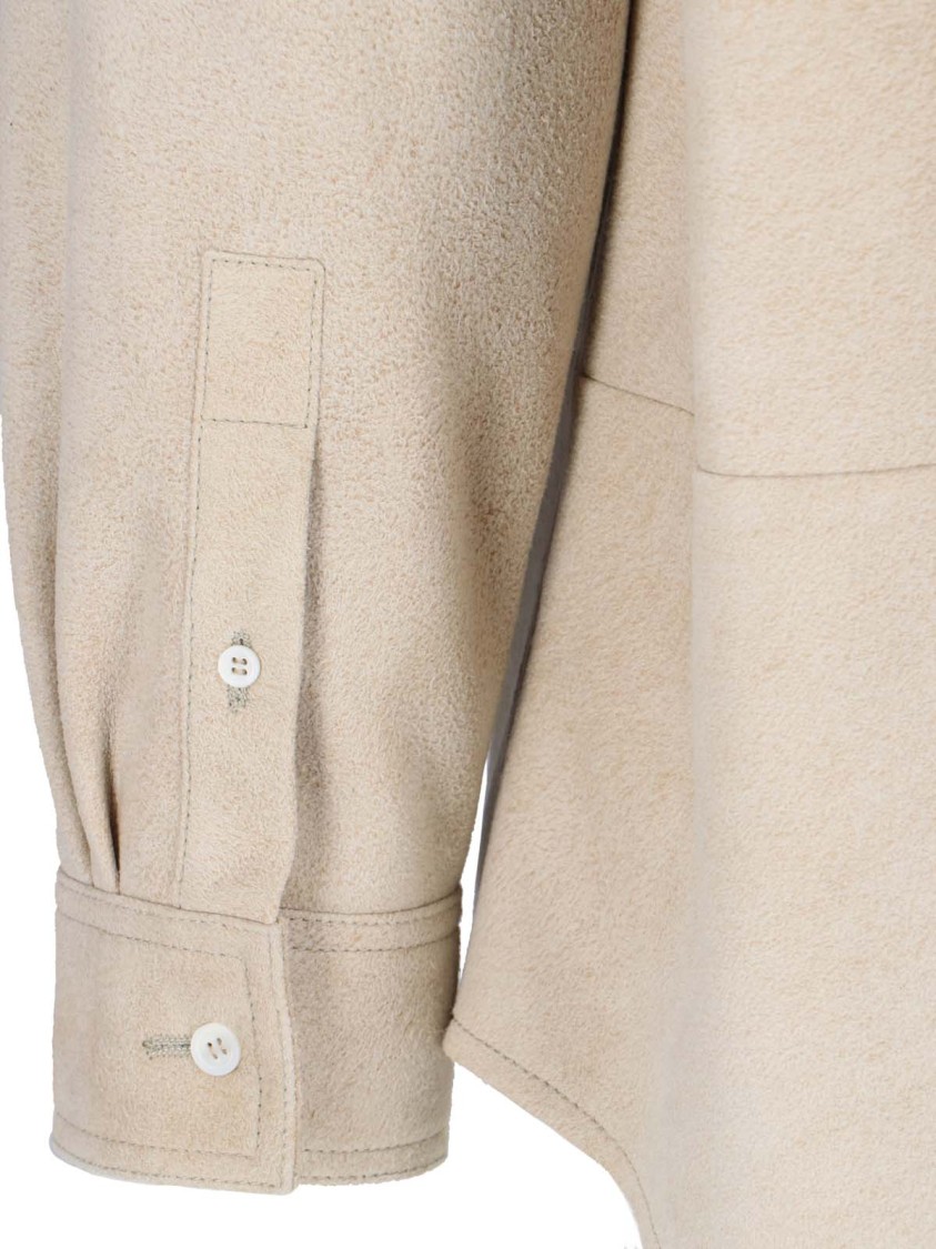 Loewe "Anagram" Shirt Jacket Beige Neutraal