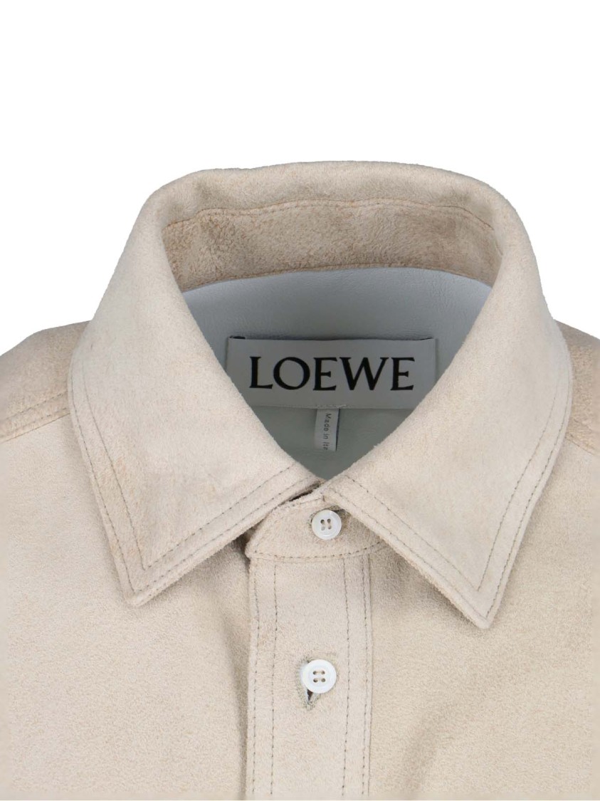 Loewe "Anagram" Shirt Jacket Beige Neutraal