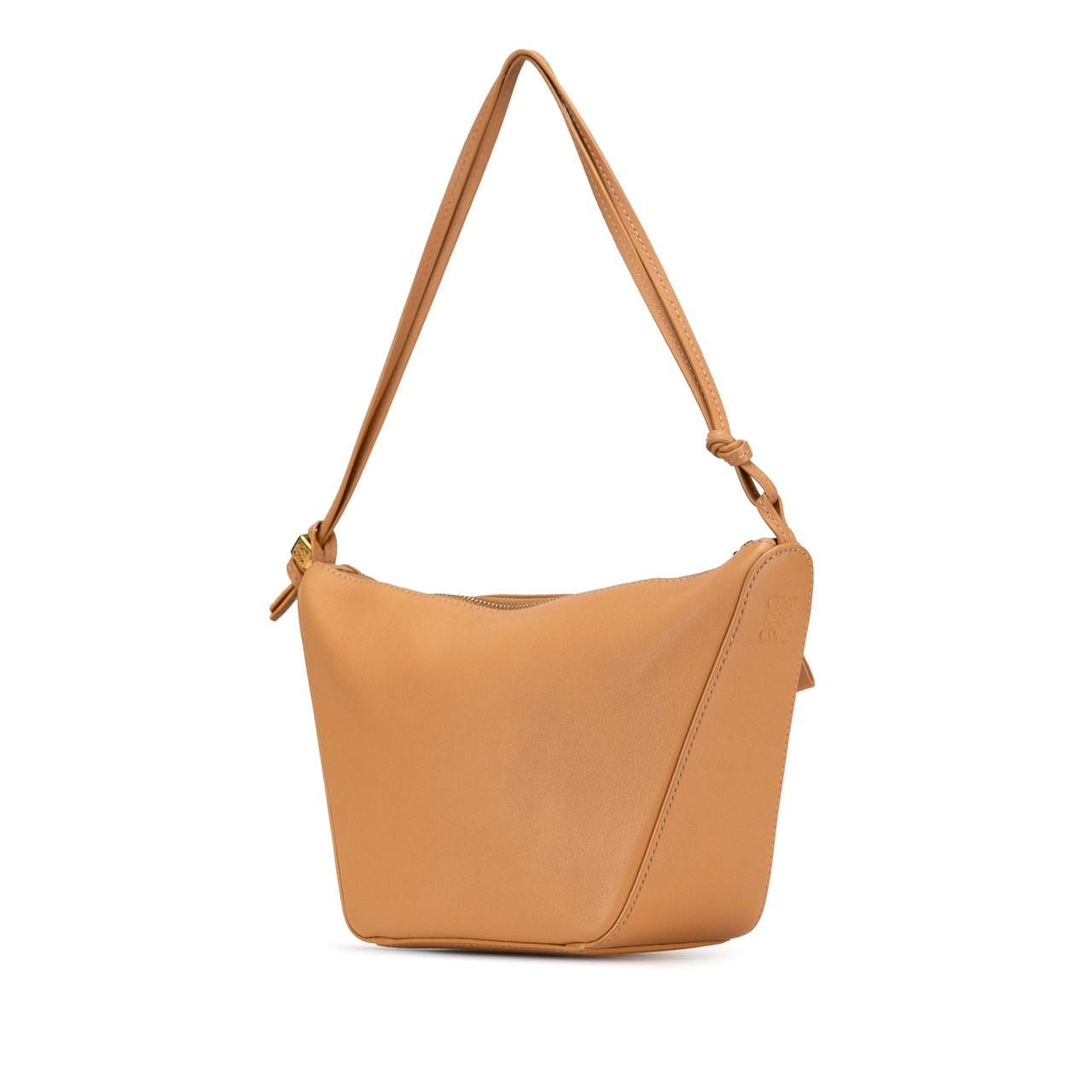 Loewe Mini Leather Hammock Hobo Bruin