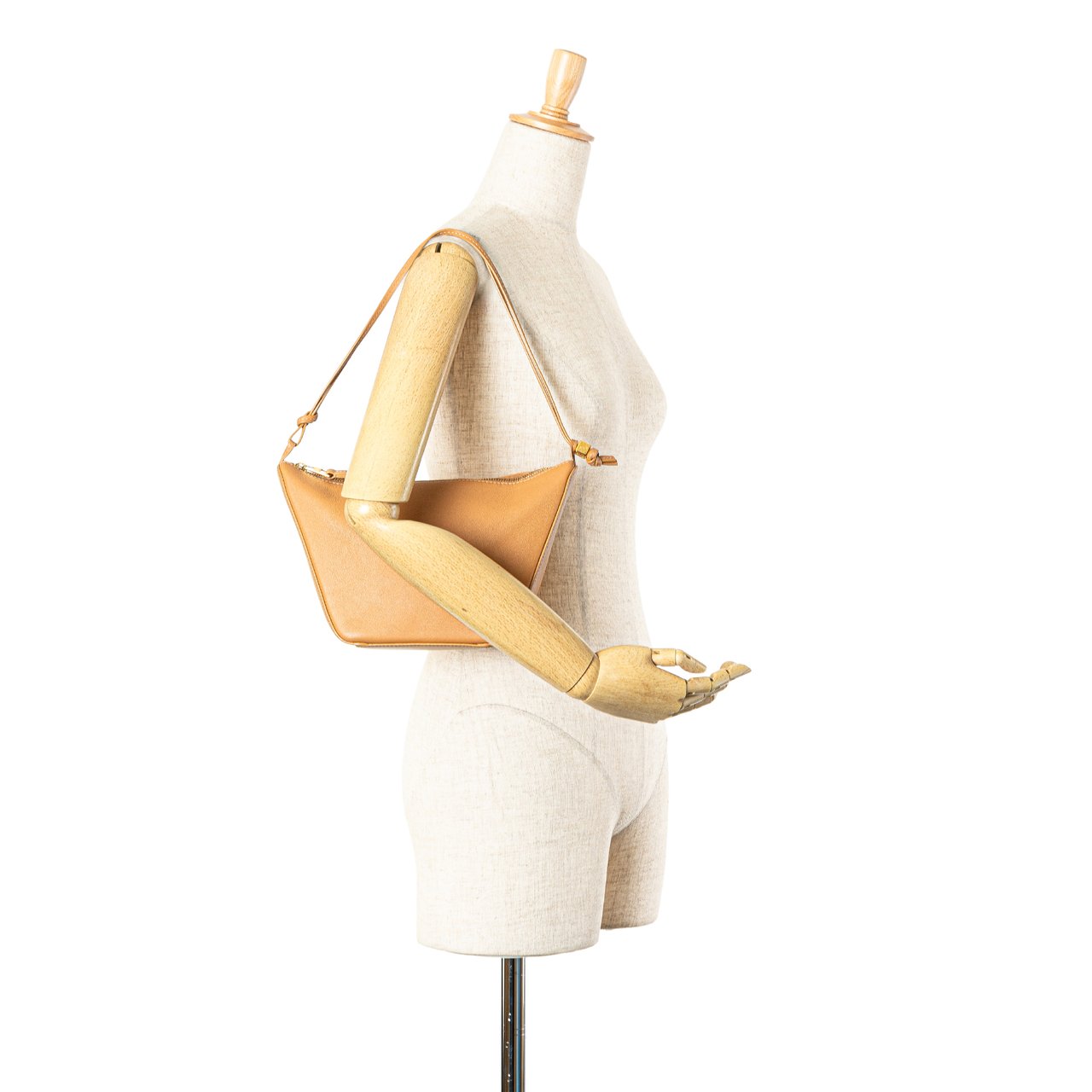 Loewe Mini Leather Hammock Hobo Bruin