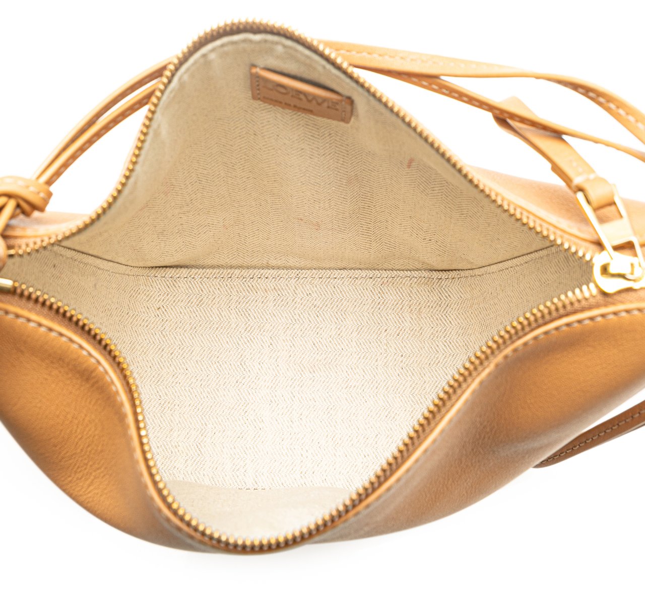 Loewe Mini Leather Hammock Hobo Bruin