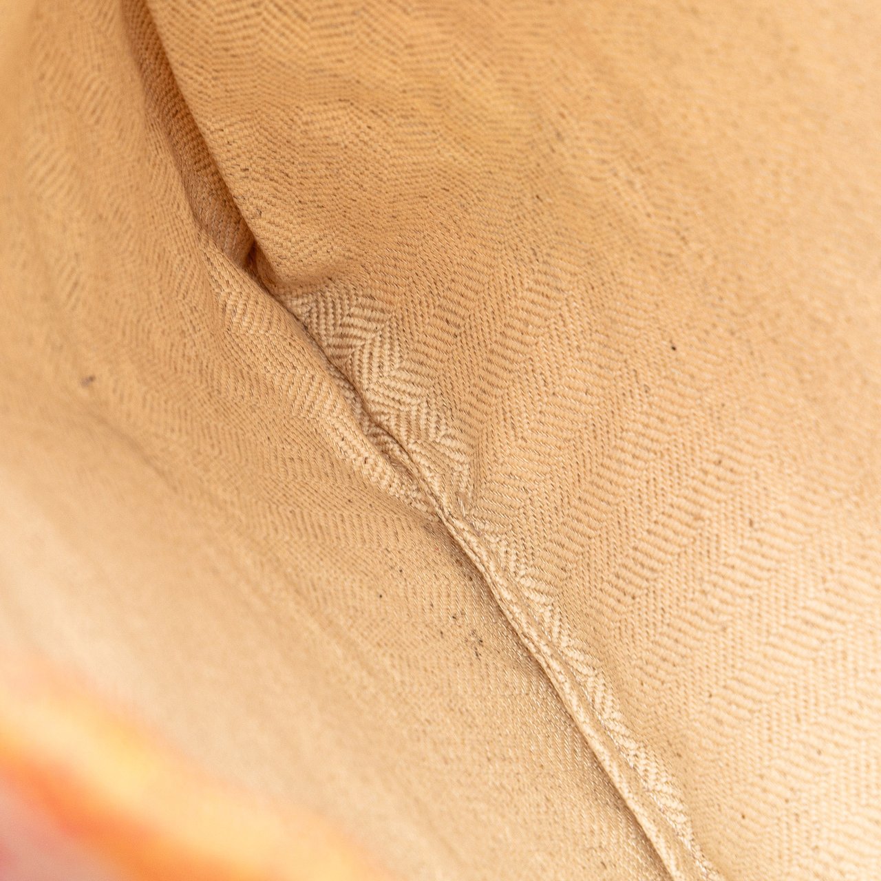 Loewe Paulas Ibiza Canvas Bottle Cap Print Drawstring Pouch Oranje