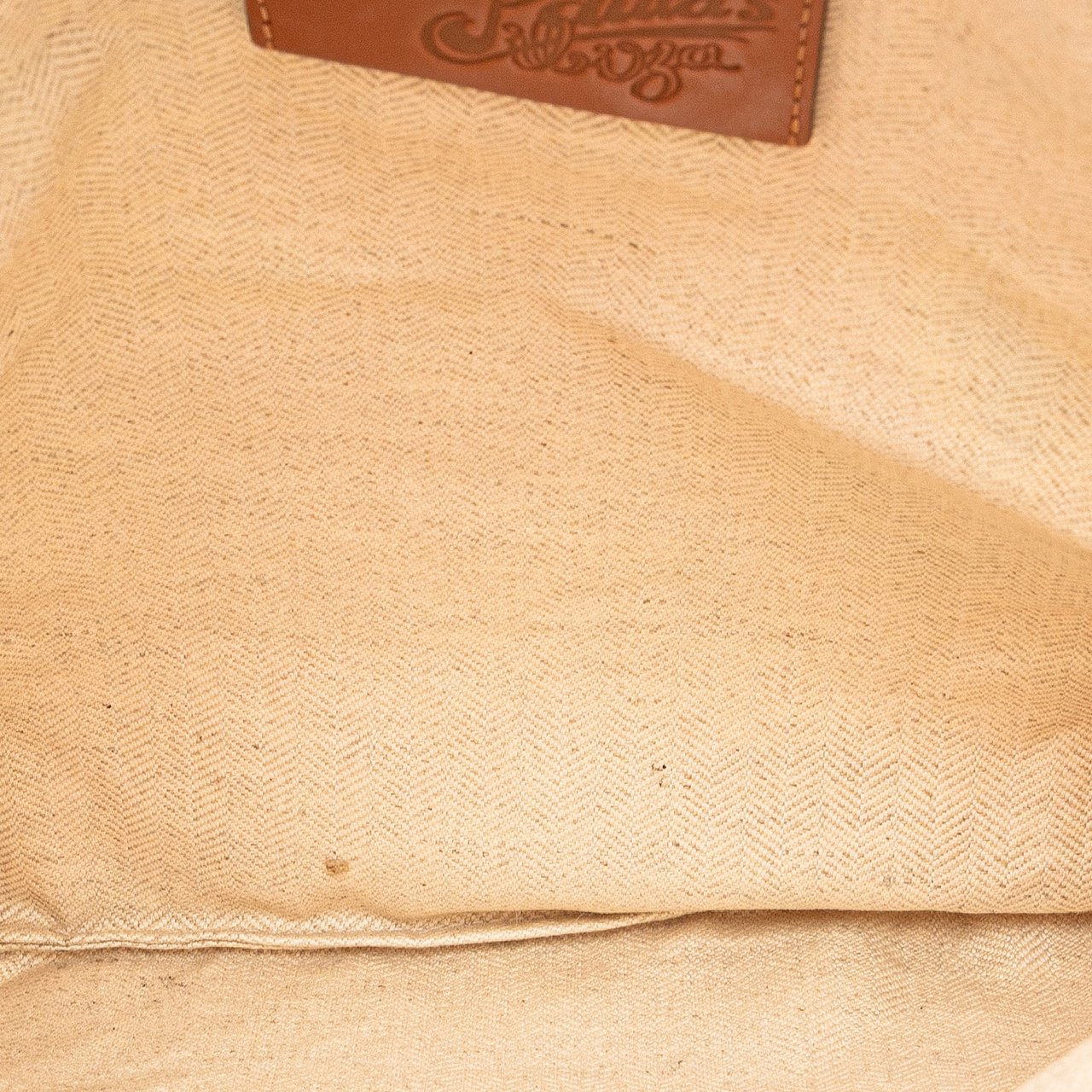 Loewe Paulas Ibiza Canvas Bottle Cap Print Drawstring Pouch Oranje