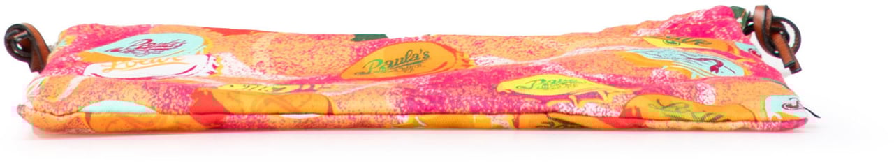 Loewe Paulas Ibiza Canvas Bottle Cap Print Drawstring Pouch Oranje