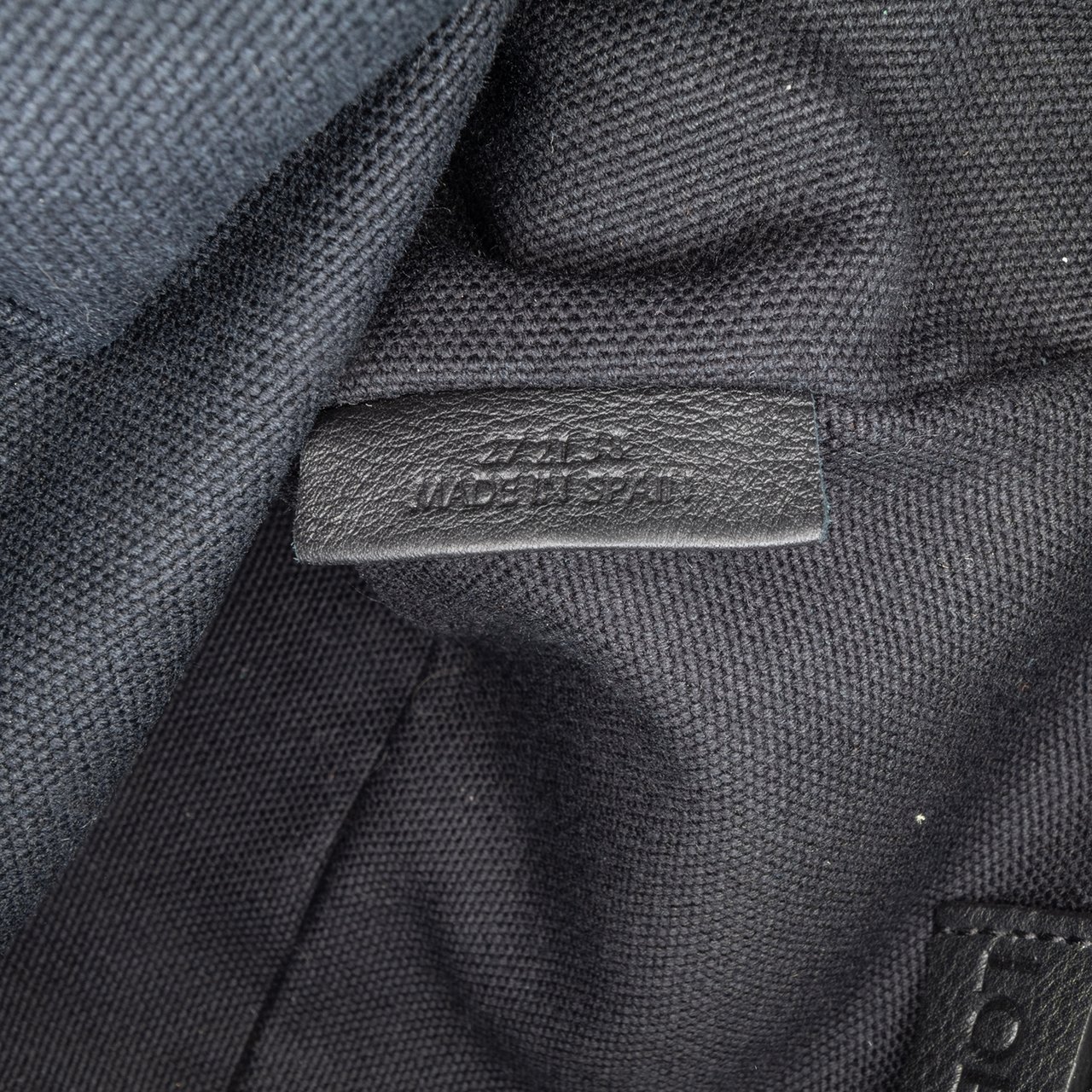 Loewe Mini Anagram Canvas Logo Camera Bag Zwart