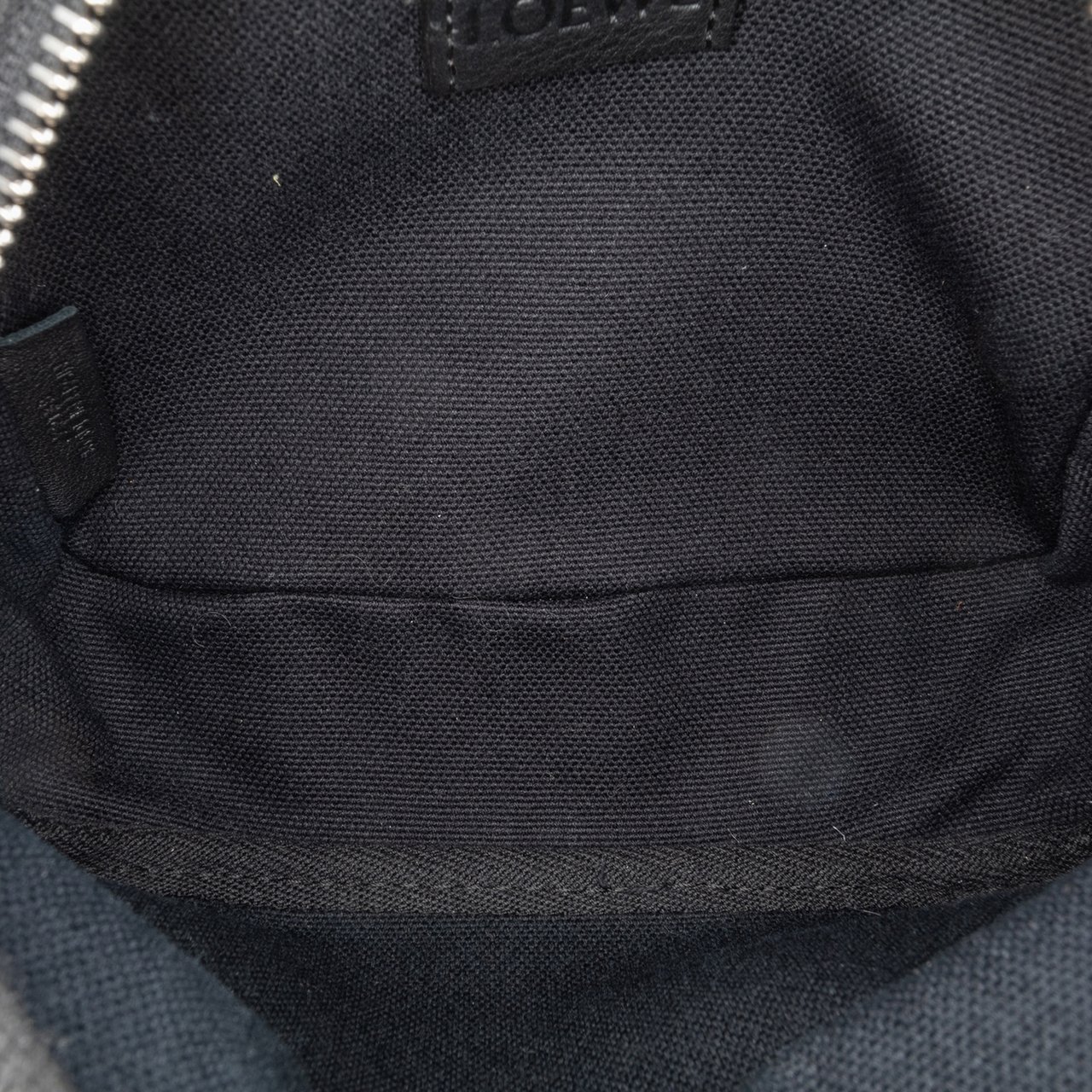 Loewe Mini Anagram Canvas Logo Camera Bag Zwart