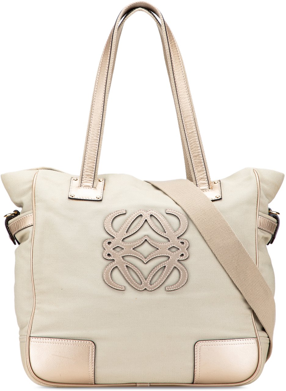 Loewe Canvas Anagram Satchel Bruin