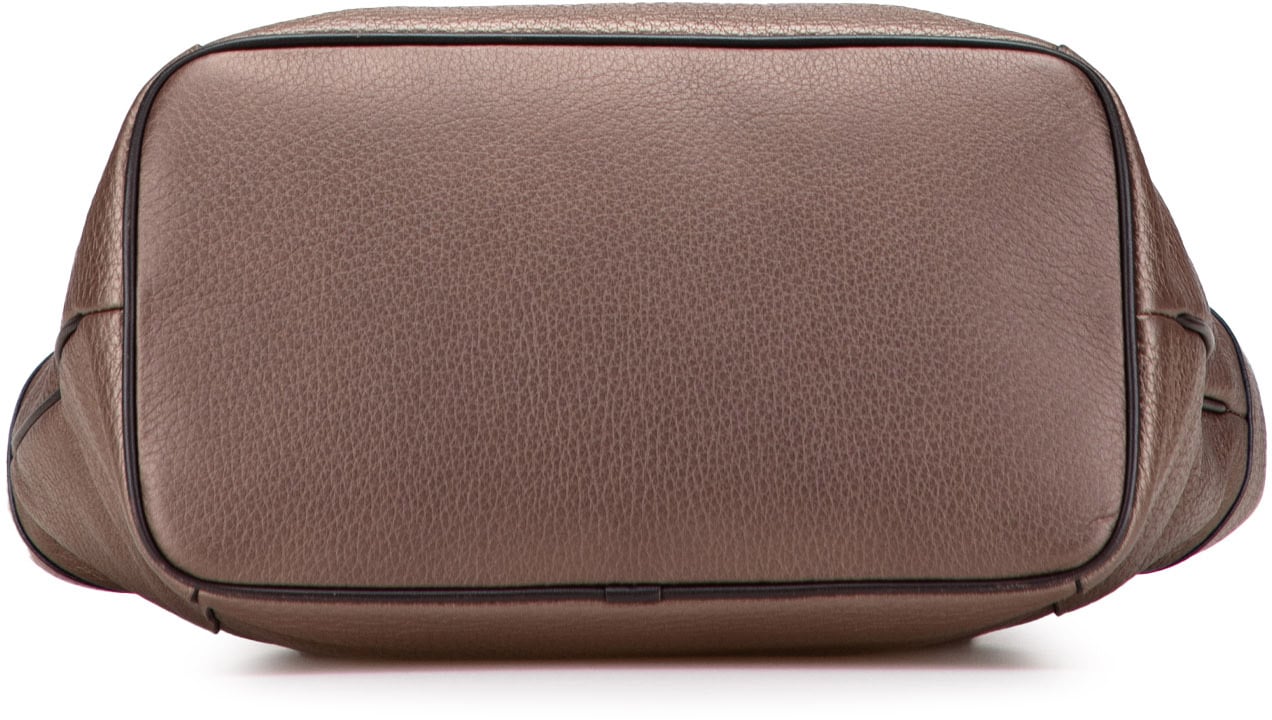 Loewe Anagram Leather Fusta Tote Bruin