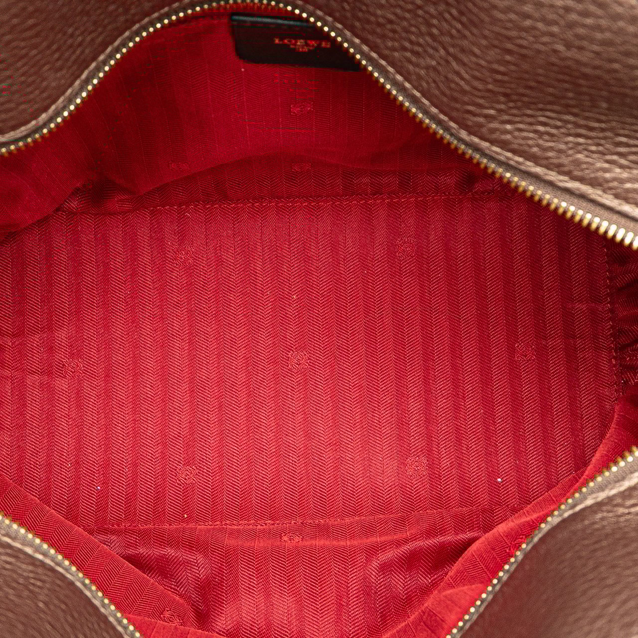 Loewe Anagram Leather Fusta Tote Bruin