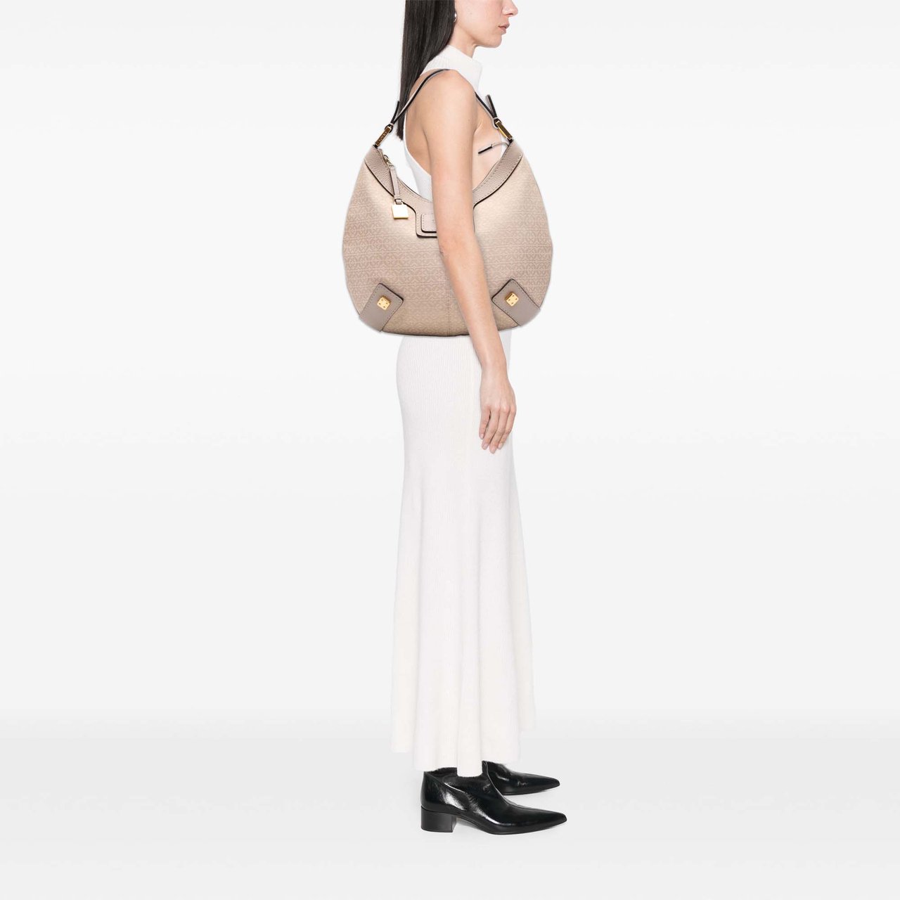 Loewe Anagram Canvas New Road Hobo Bruin