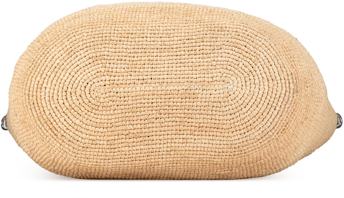 Loewe Large Raffia Slit Satchel Bruin