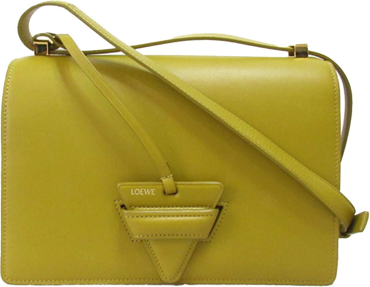 Loewe Small Leather Barcelona Crossbody Geel