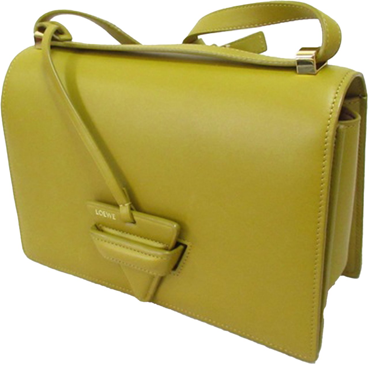 Loewe Small Leather Barcelona Crossbody Geel