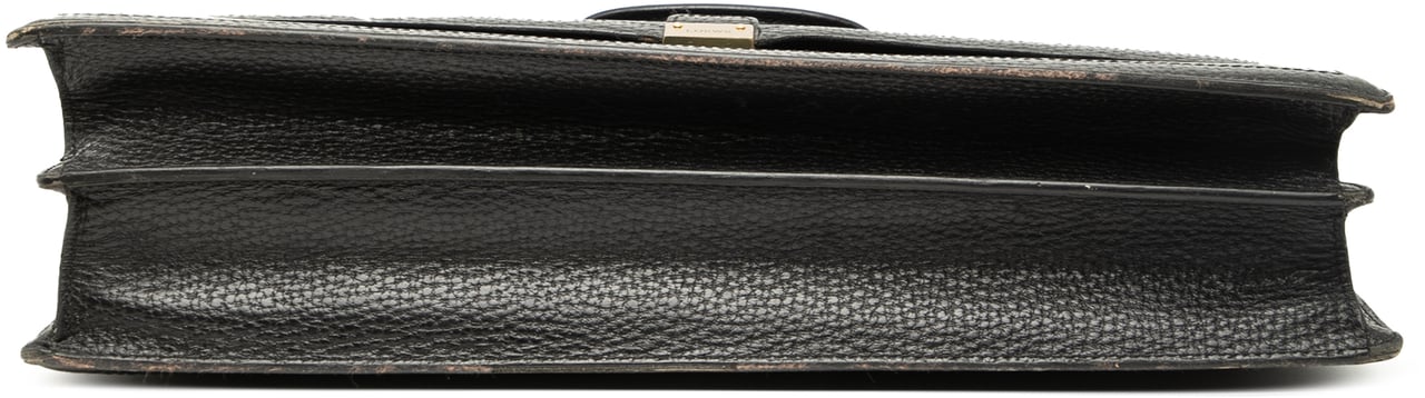 Loewe Leather Anagram Business Bag Zwart