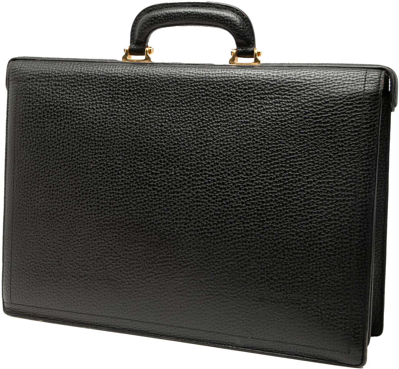 Loewe Leather Anagram Business Bag Zwart
