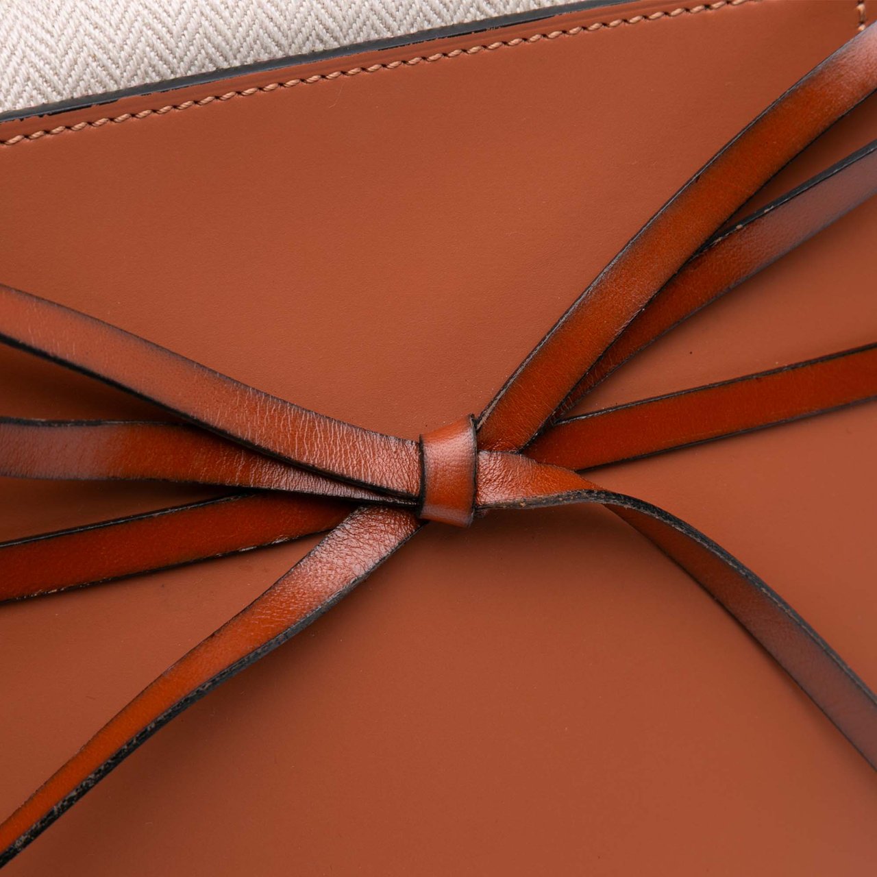 Loewe Leather Ikebana Tote Bruin