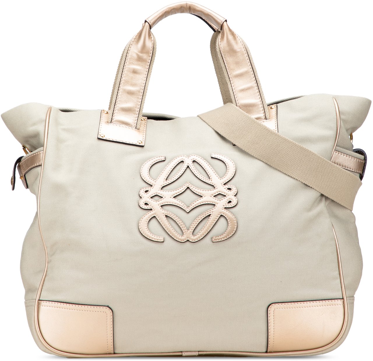 Loewe Anagram Canvas Satchel Bruin