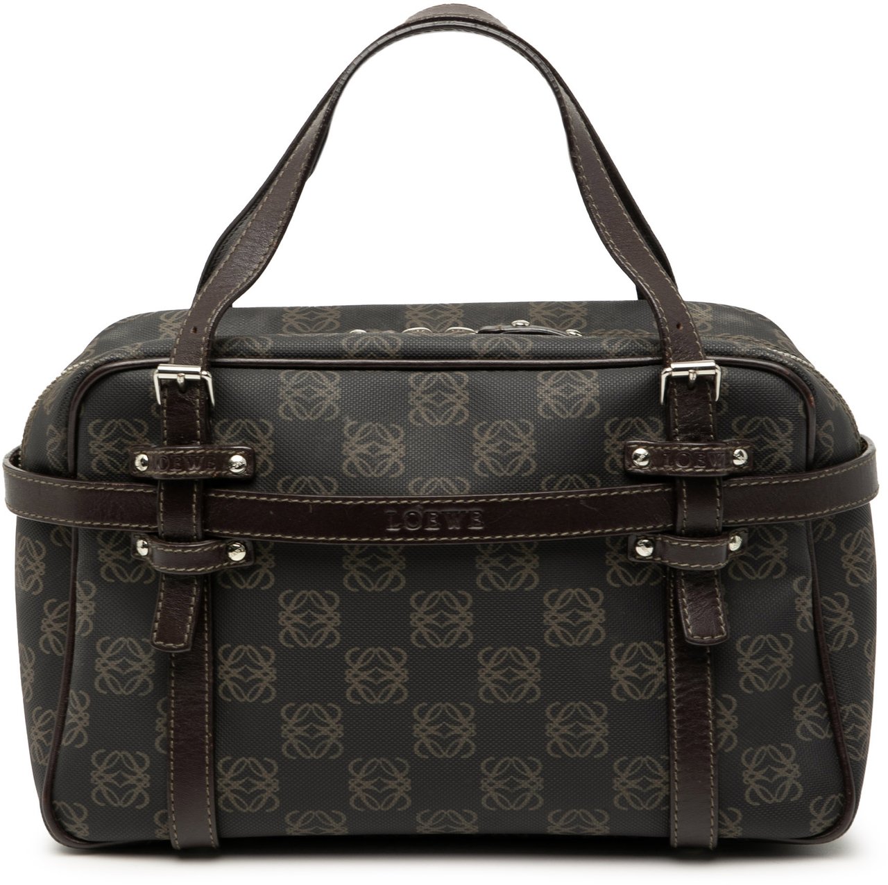 Loewe Anagram Coated Canvas Handbag Bruin