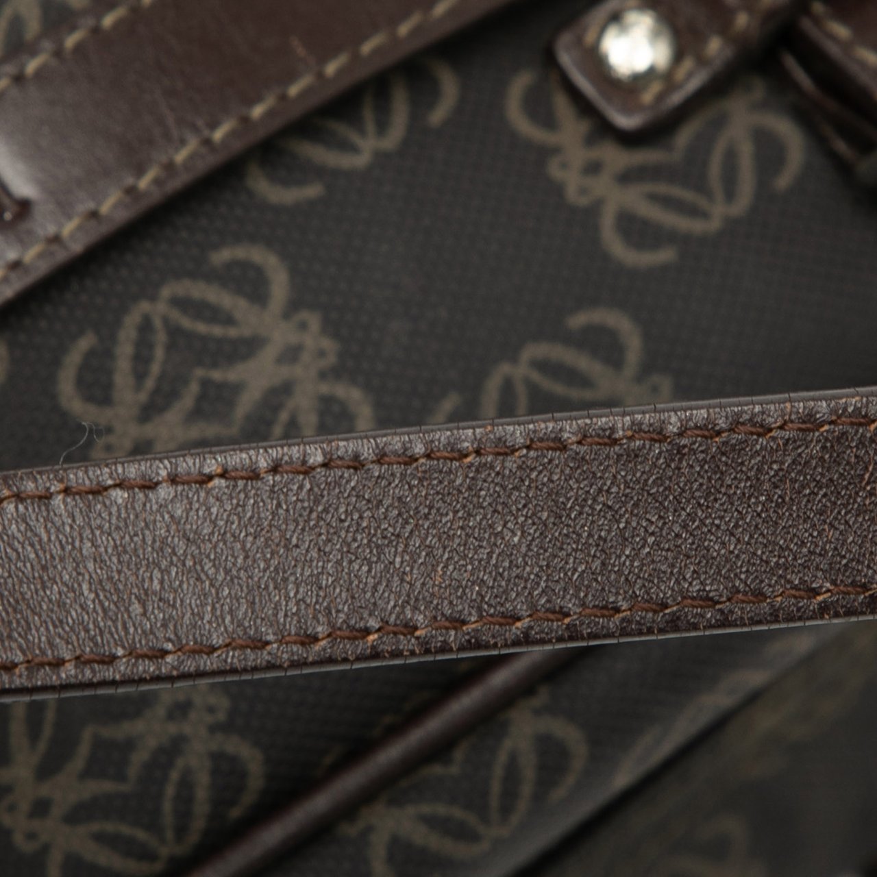 Loewe Anagram Coated Canvas Handbag Bruin