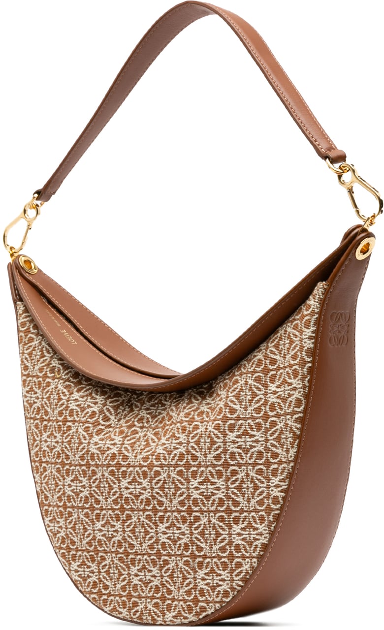 Loewe Anagram Canvas Luna Hobo Bruin