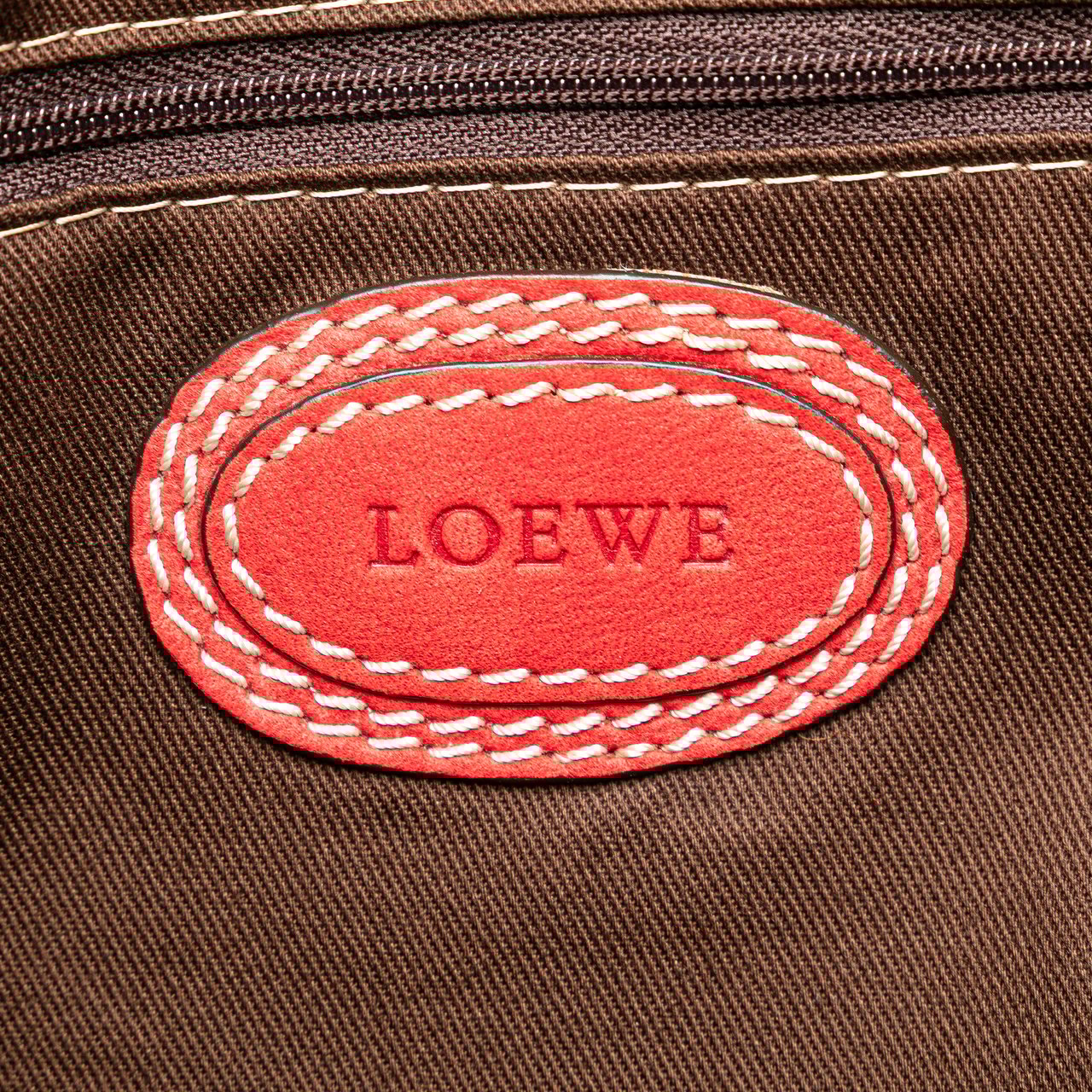 Loewe Nubuck Anagram Madrid Fringe Shoulder Bag Rood