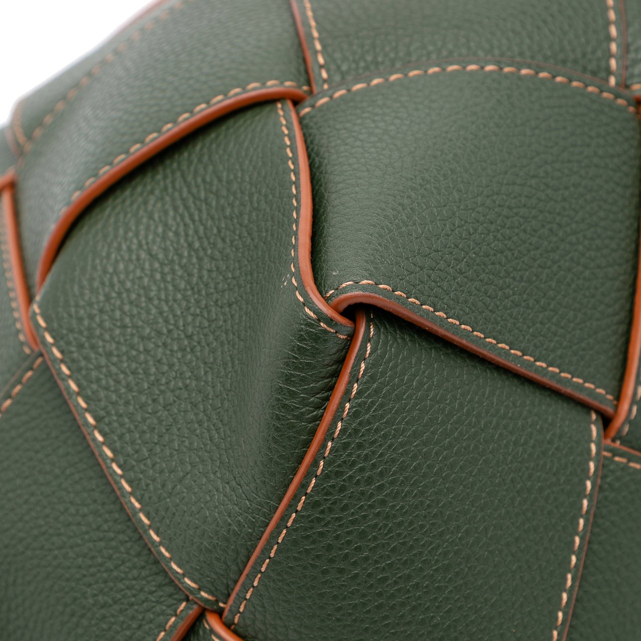 Loewe Small Woven Leather Surplus Basket Bag Groen