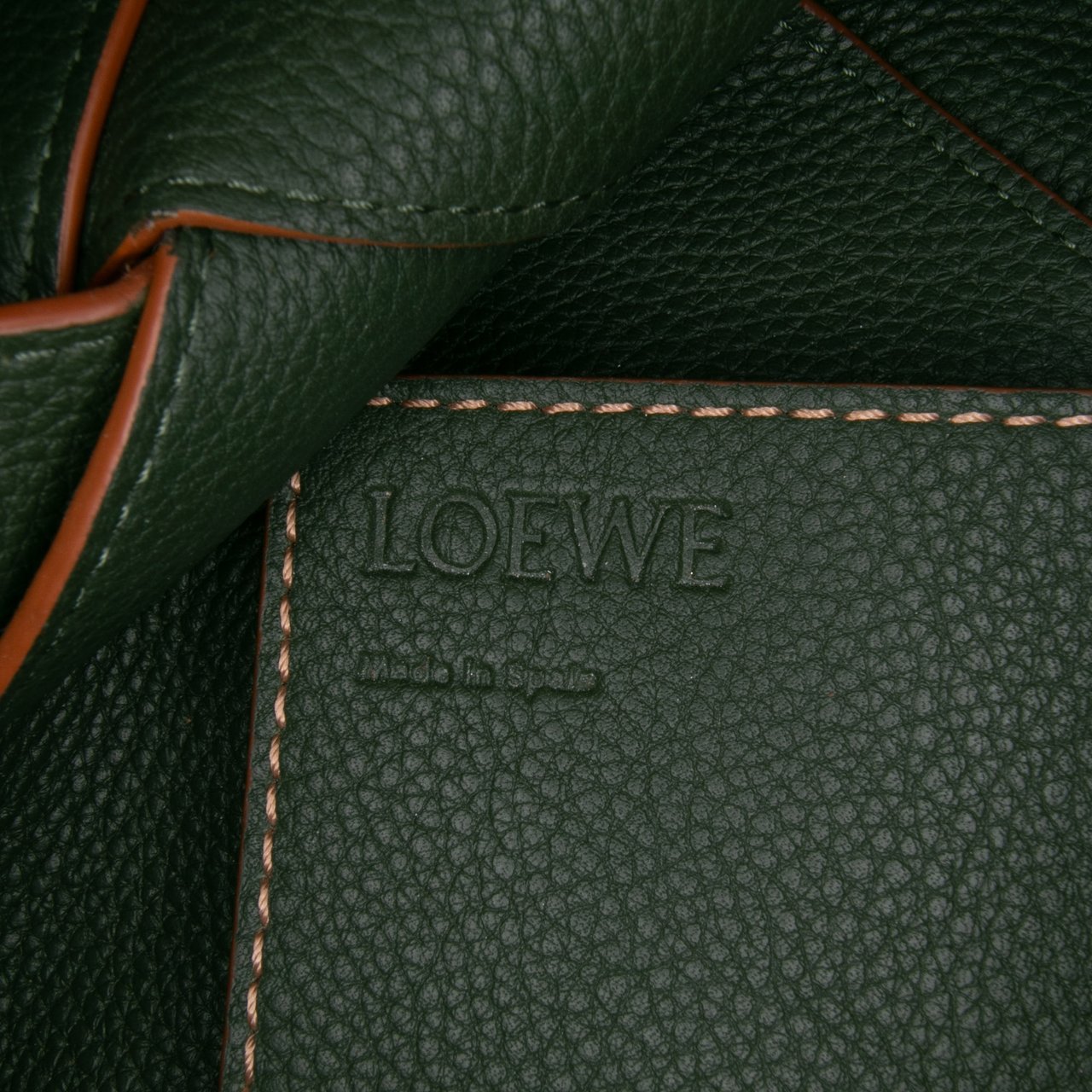 Loewe Small Woven Leather Surplus Basket Bag Groen