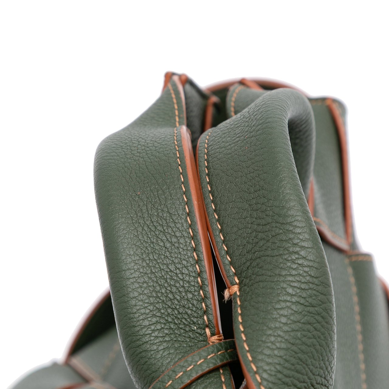 Loewe Small Woven Leather Surplus Basket Bag Groen