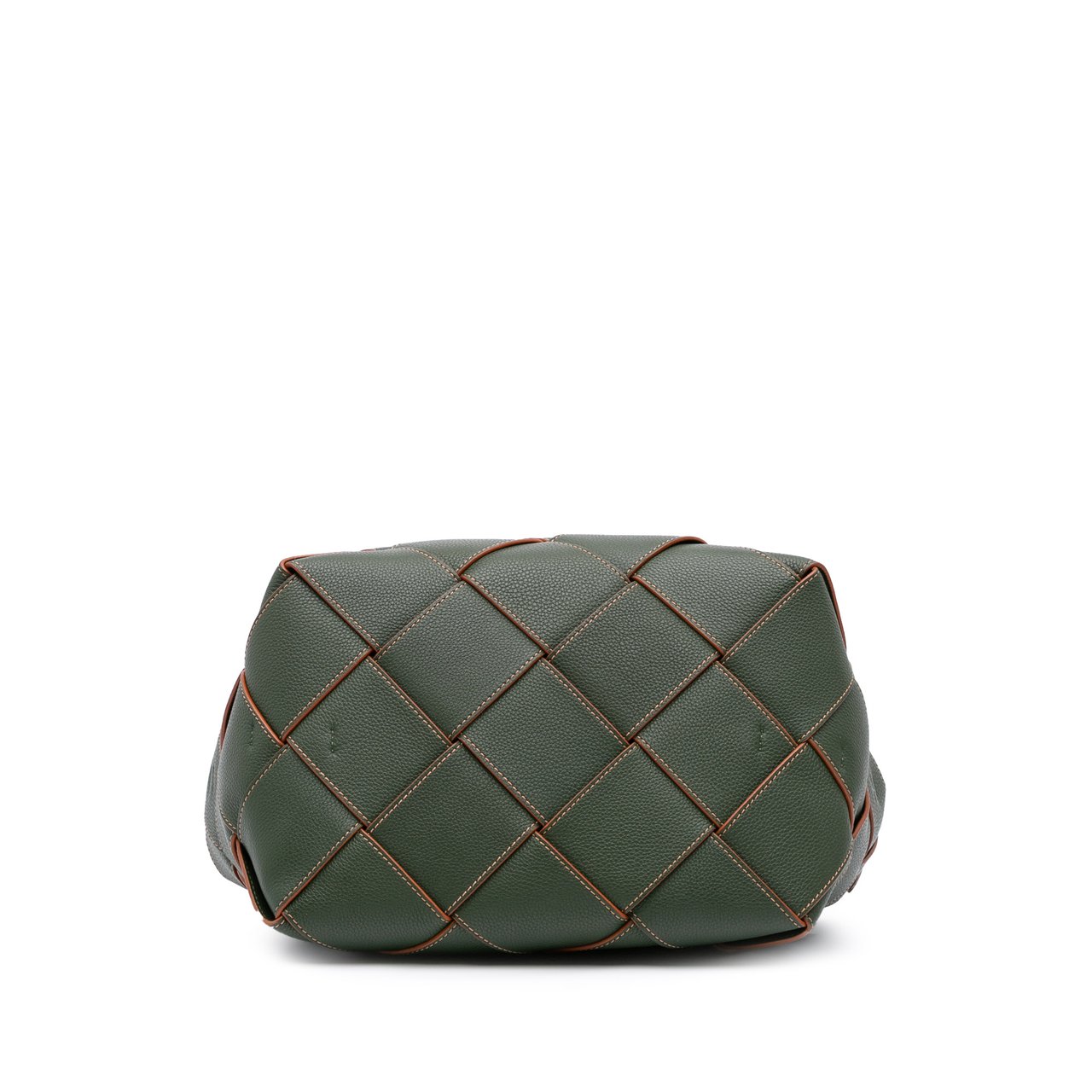 Loewe Small Woven Leather Surplus Basket Bag Groen