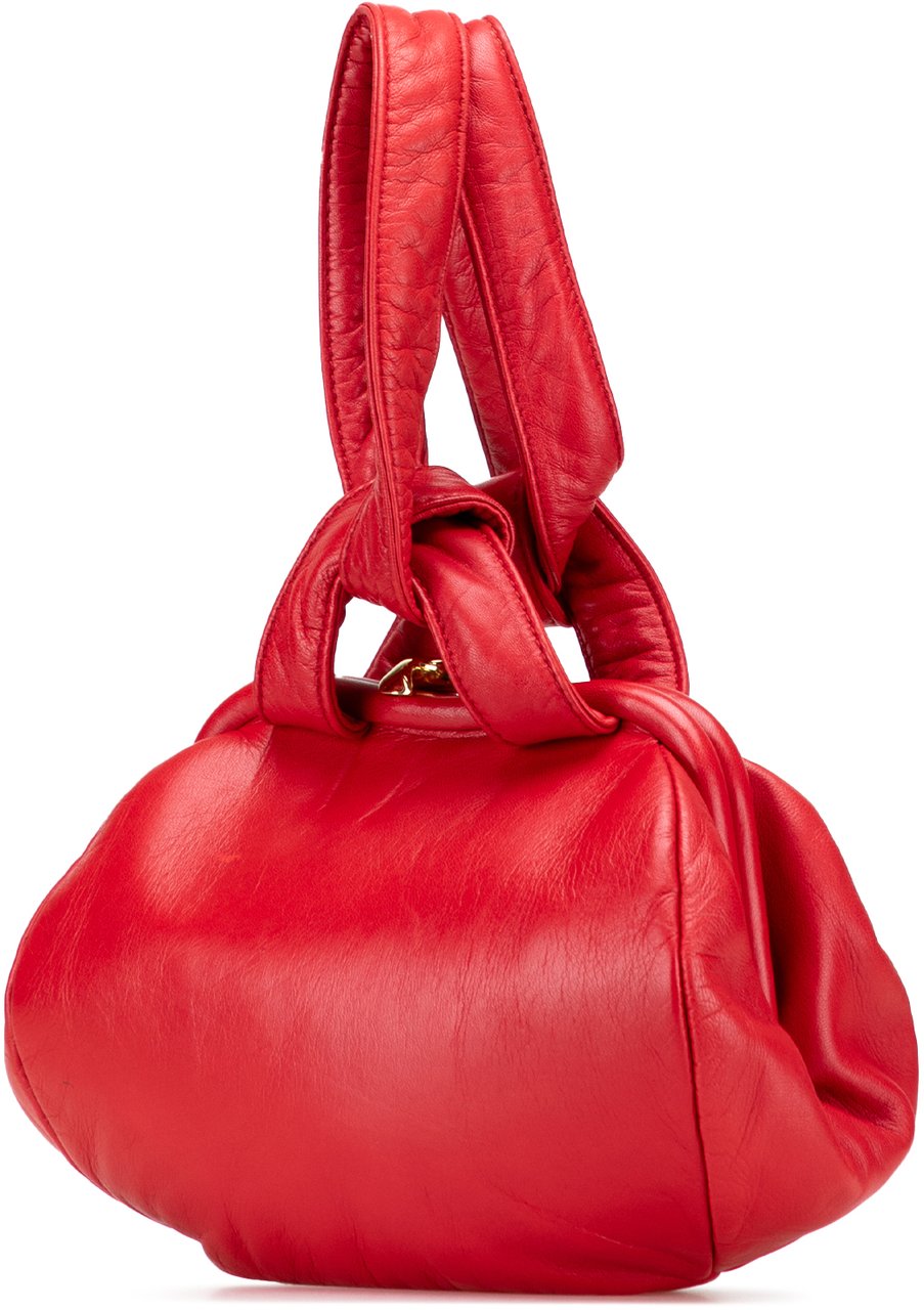 Loewe Leather Anagram Frame Handbag Rood