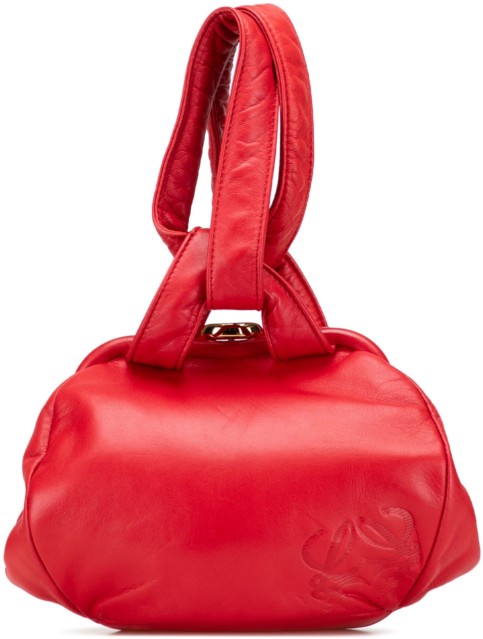 Loewe Leather Anagram Frame Handbag Rood