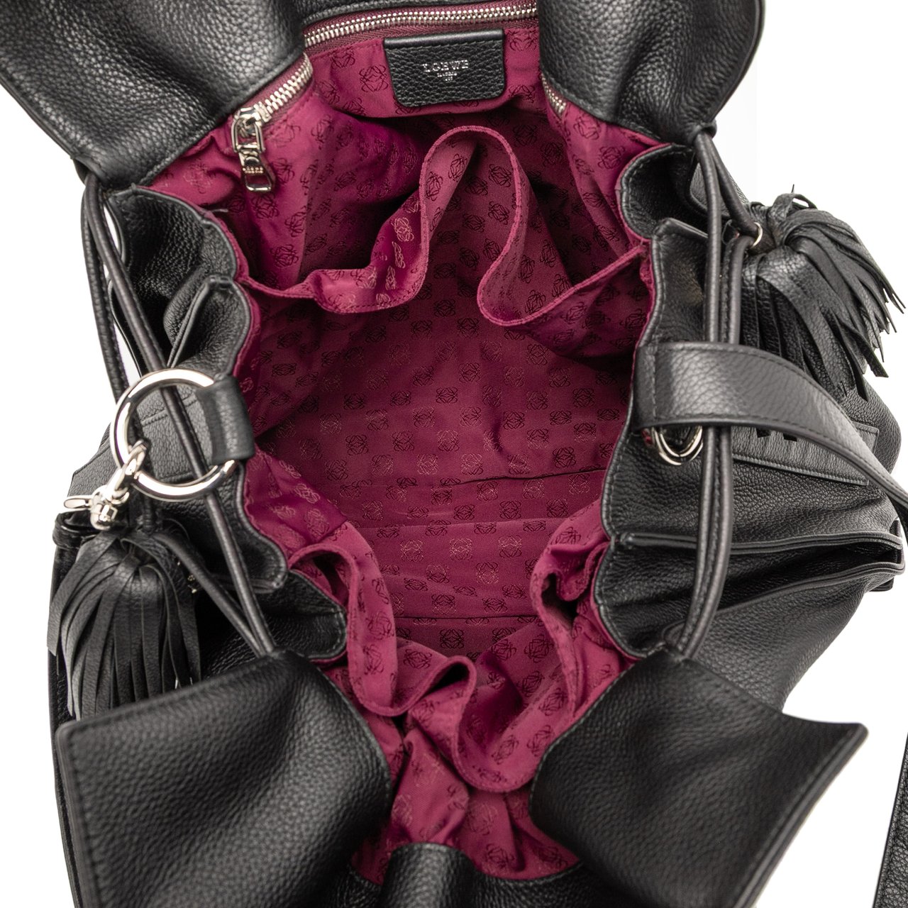 Loewe Calfskin Flamenco Tassel 36 Zwart