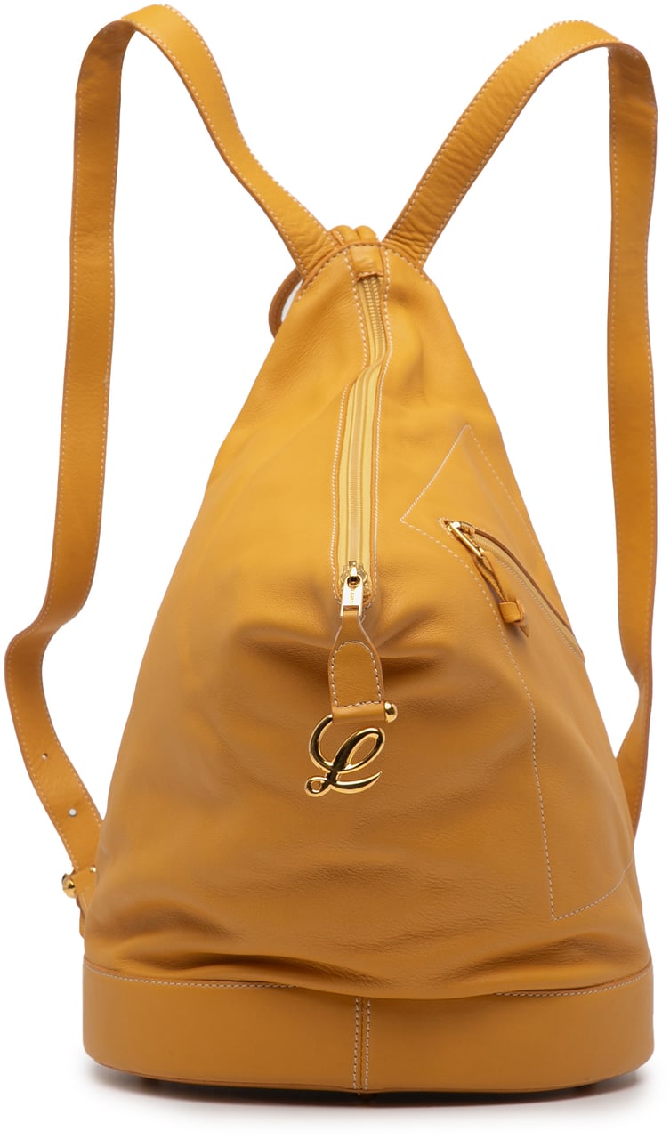Loewe Leather Anton Backpack Geel