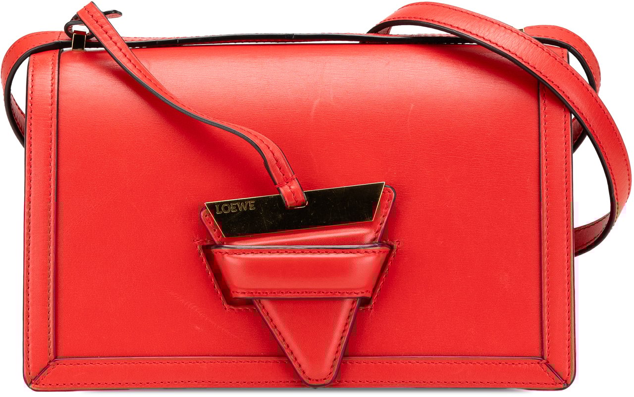 Loewe Medium Leather Barcelona Crossbody Rood