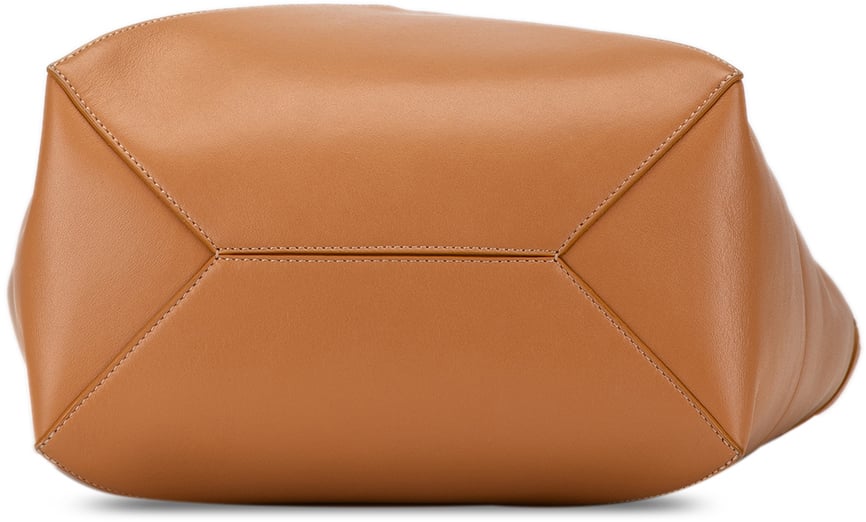 Loewe Medium Shiny Calfskin Puzzle Fold Tote Bruin