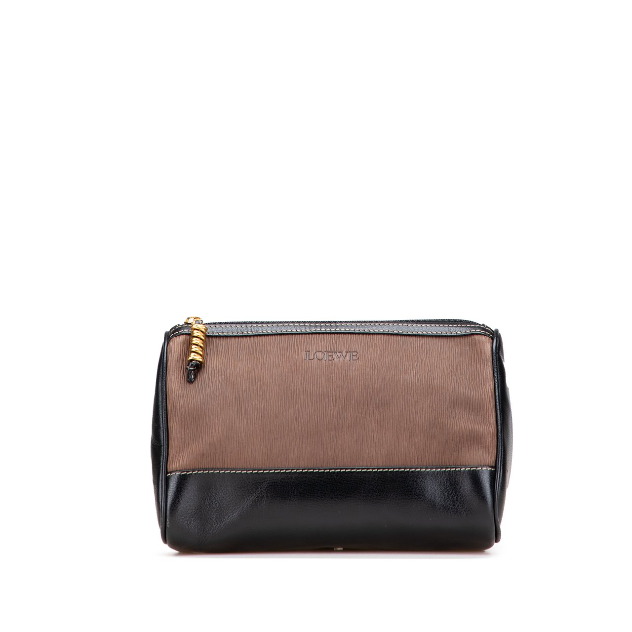 Loewe Leather Velazquez Pouch Bruin