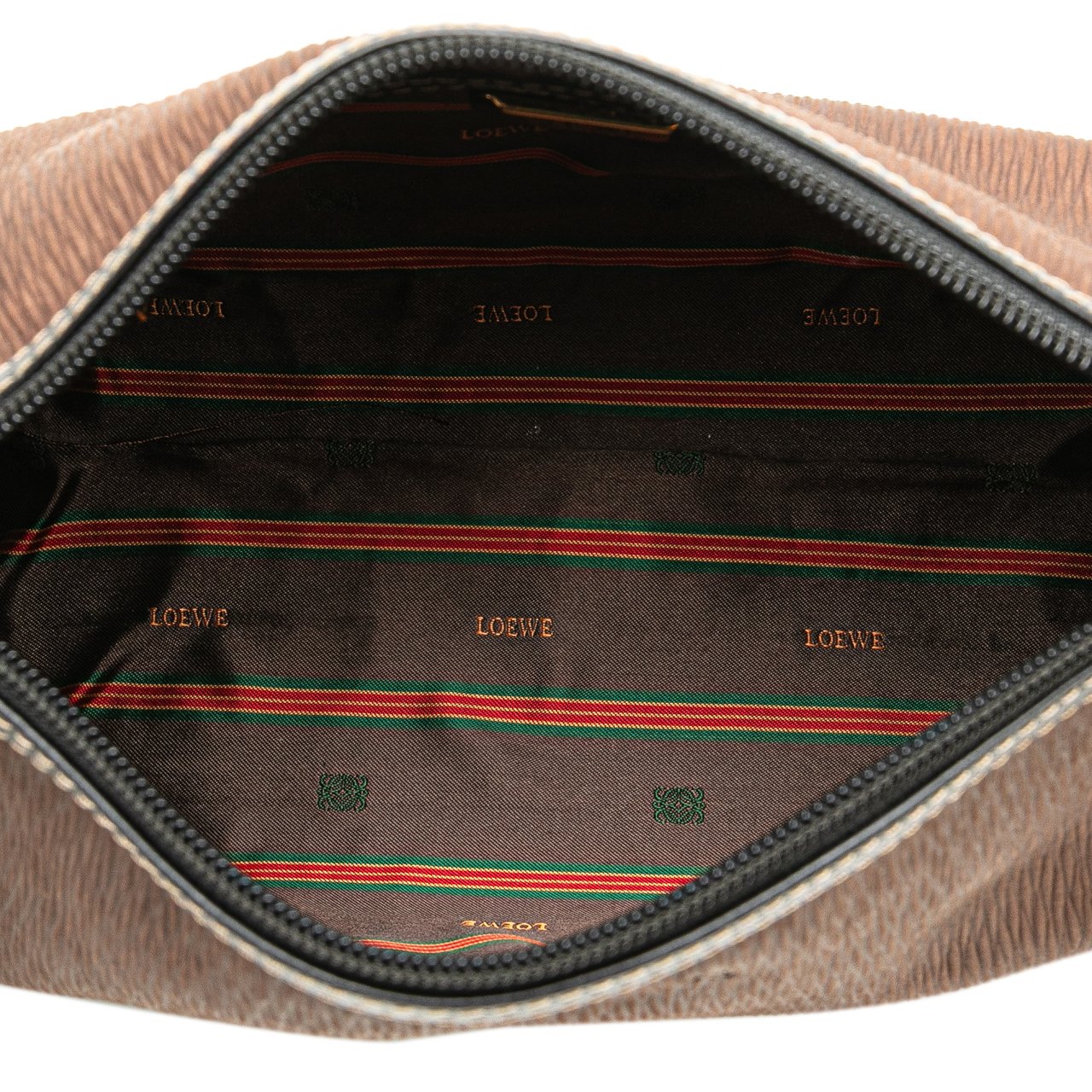 Loewe Leather Velazquez Pouch Bruin