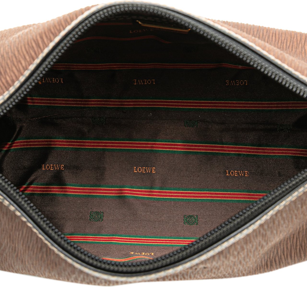 Loewe Leather Velazquez Pouch Bruin